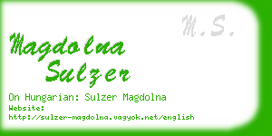 magdolna sulzer business card